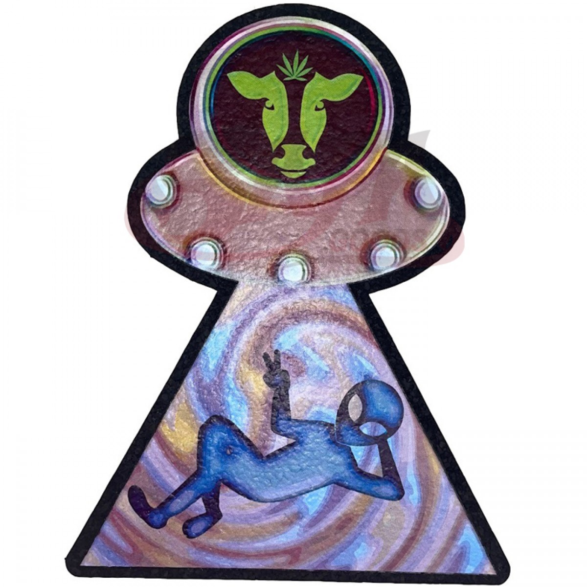 East Coasters Dab Mat - Space Cow